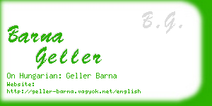 barna geller business card